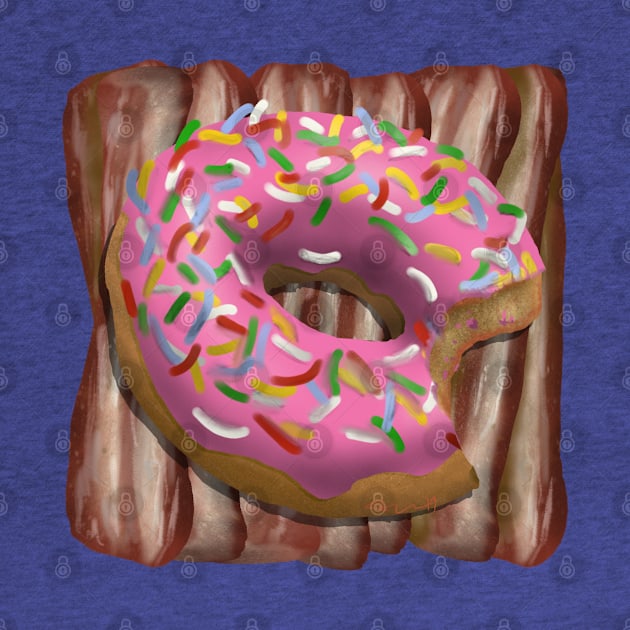 Donut and Bacon by JoshErichDigitalInk